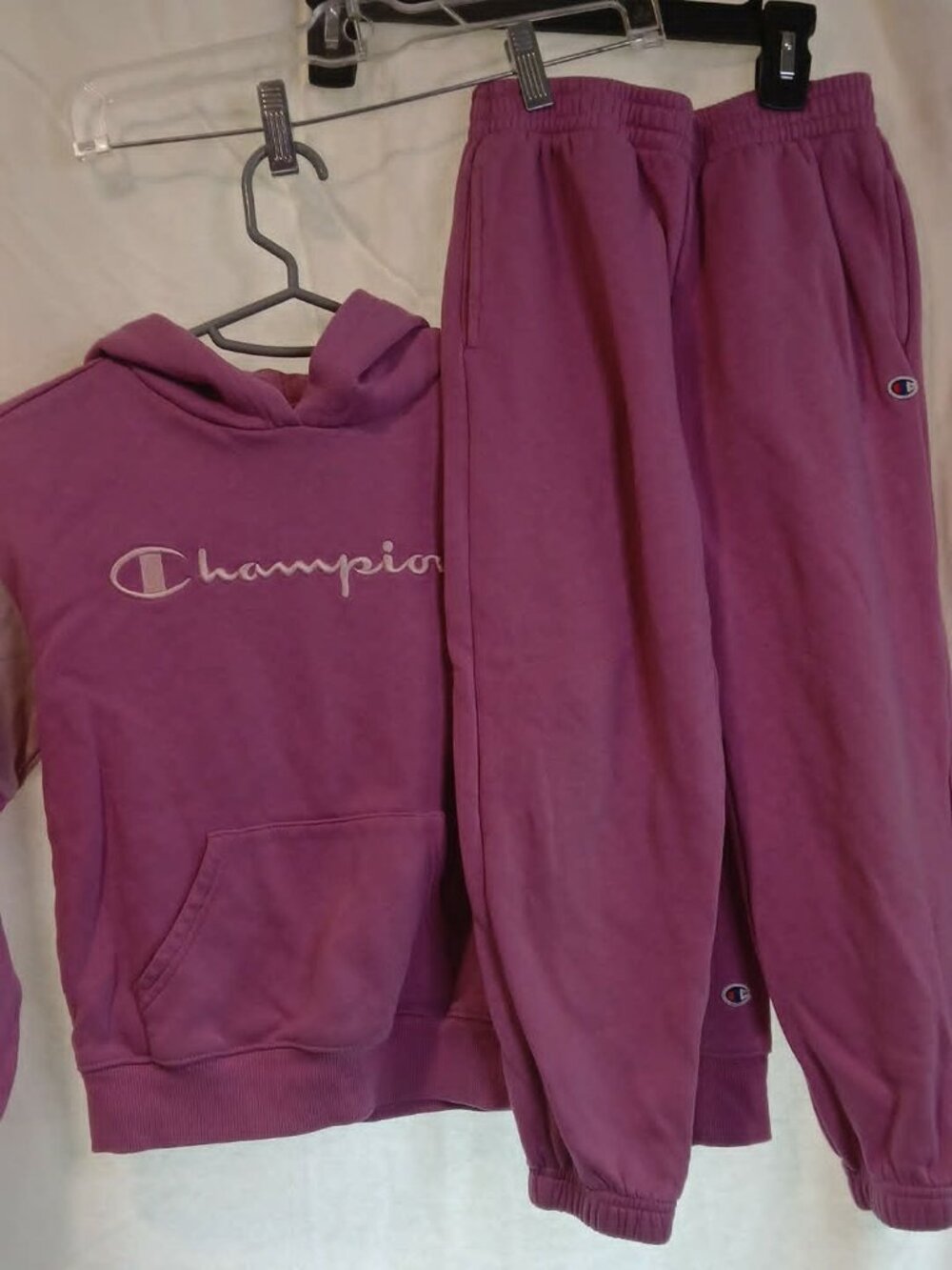 2 Piece purple Champion hoody & sweatpants outfit sz 6/7